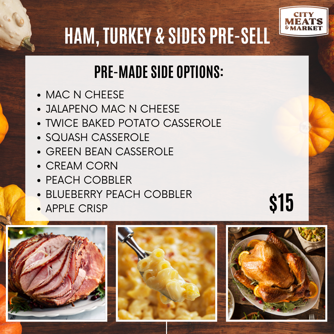 Holiday Pre-made Sides Pre-sell