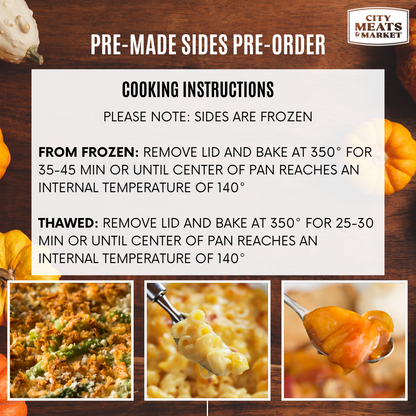 Holiday Pre-made Sides Pre-sell